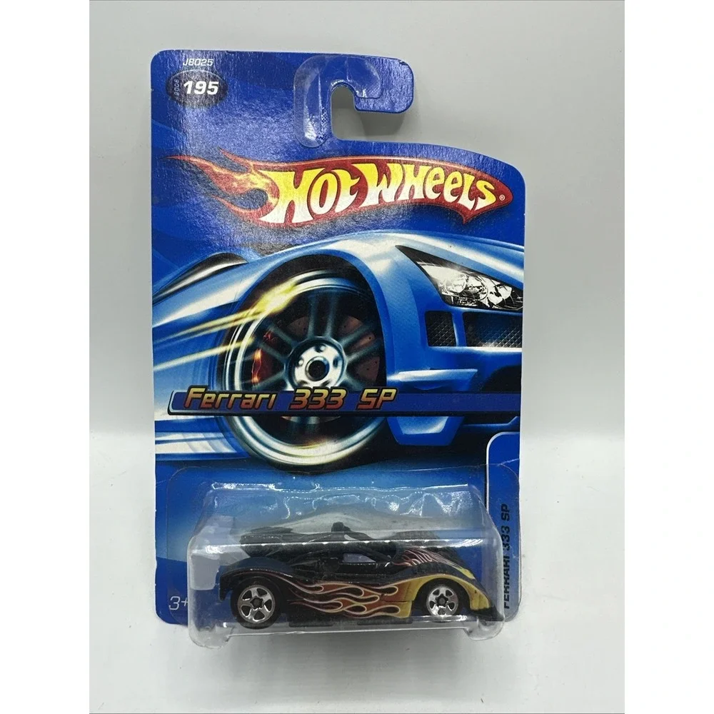 Hot Wheels Mainline/Collector #195 FERRARI 333 SP Black w/Chrome 5 Spokes 2006